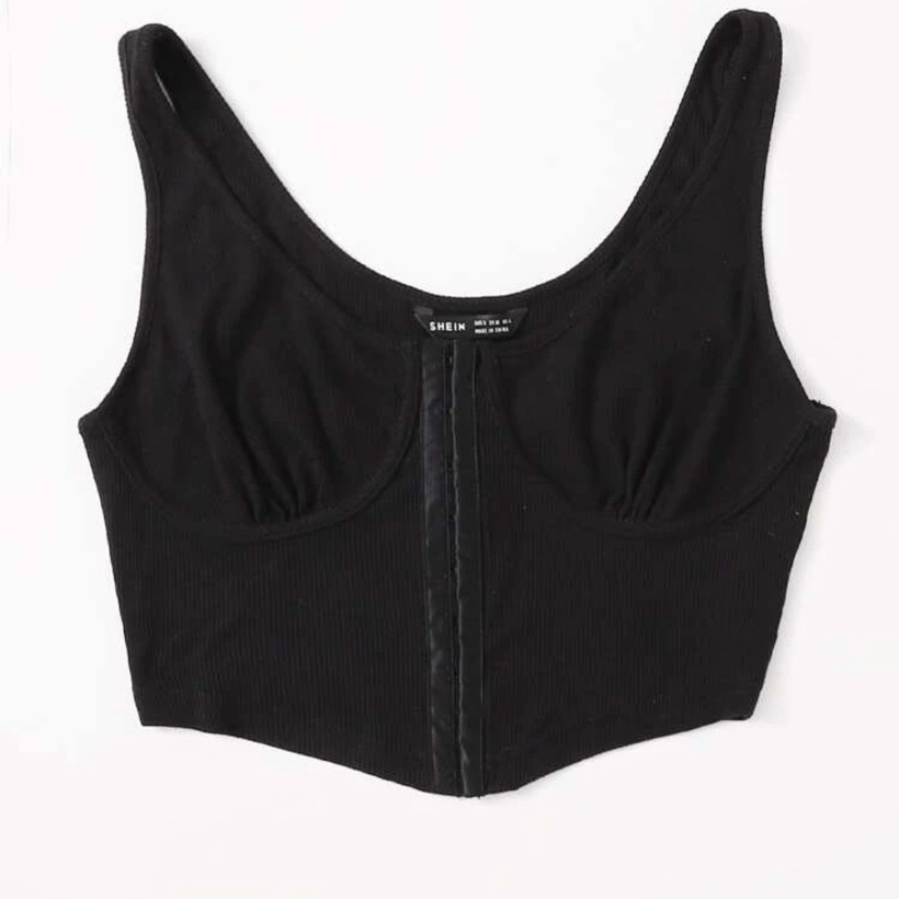 SHEIN Rib Knit Cropped Bustier size S